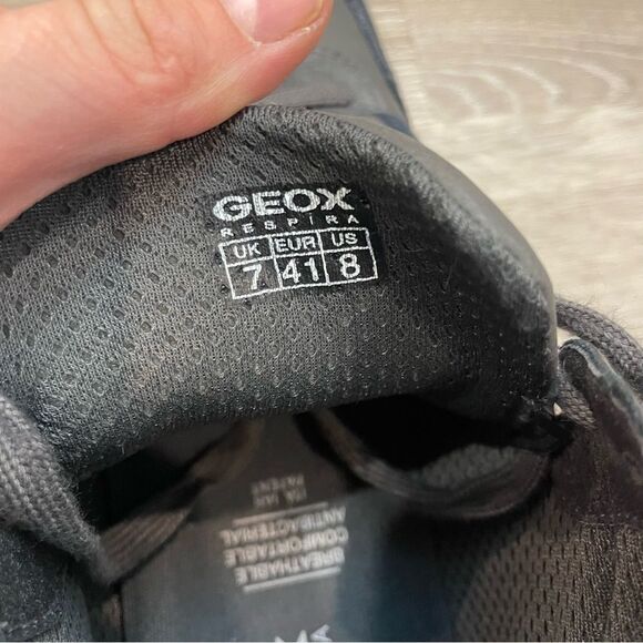 Geox Men's Hi-Top Sneakers Leather Suede Gray Waterproof Lace Up Fall Boots - Picture 7 of 10